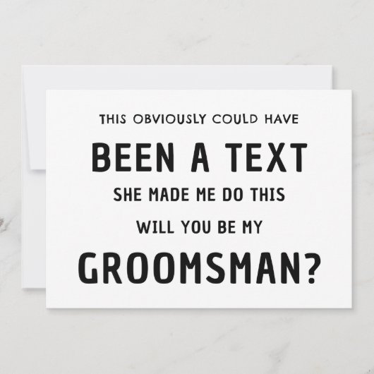 Carte de Proposition de Garçons d'Honneur Drôle |  (Devant)