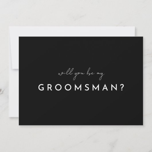 Carte de proposition de Groomsman pour Script mode (Devant)