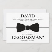 Carte de proposition de Groomsman sur mesure amusa (Devant)