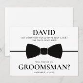 Carte de proposition de Groomsman sur mesure amusa (Devant / Derrière)