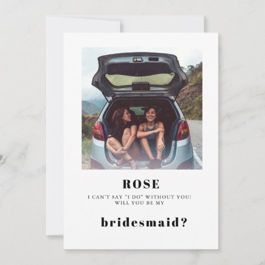 Carte de proposition de la Bridesmaid (Devant)