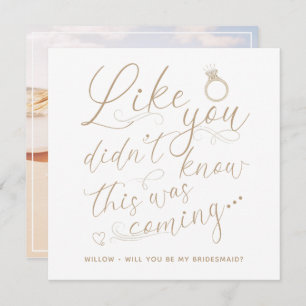 Carte de proposition de la Bridesmaid de Collage d