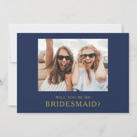 Carte de proposition de la Bridesmaid de la Marine (Devant)