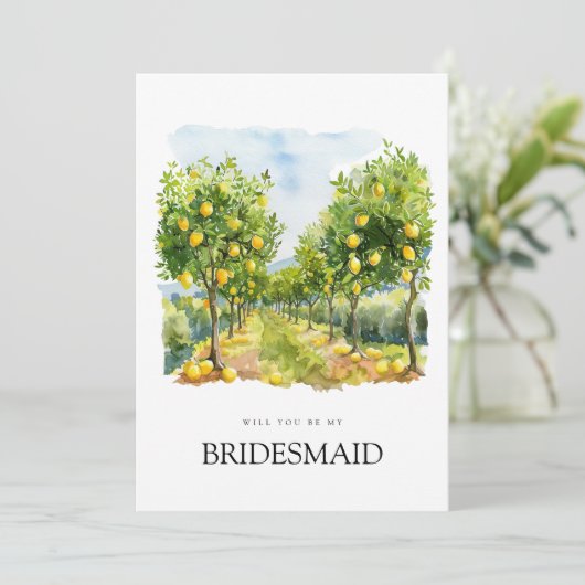 Carte de proposition de la Bridesmaid en carrelage (Debout devant)