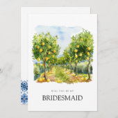 Carte de proposition de la Bridesmaid en carrelage (Devant / Derrière)