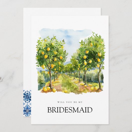 Carte de proposition de la Bridesmaid en carrelage (Devant / Derrière)