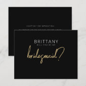 Carte de proposition de la femme de chambre noire  (Devant / Derrière)