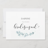 Carte de proposition de la femme de ménage d'aquar (Devant)