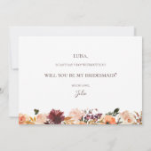 Carte de proposition de la femme de ménage de Bour (Dos)