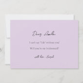 Carte de proposition de la femme de ménage de la v (Dos)