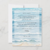 Carte de proposition de la femme de ménage de plag (Dos)