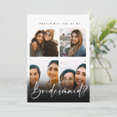 Carte de proposition de la fête de la mariée de co (Debout devant)