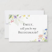 Carte de proposition de la fête de naissance Fleur (Devant)