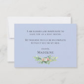 Carte de proposition de la fête de naissance Fleur (Dos)