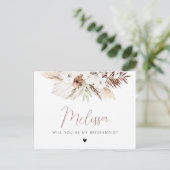 carte de proposition de la pampa grass boho brides (Debout devant)