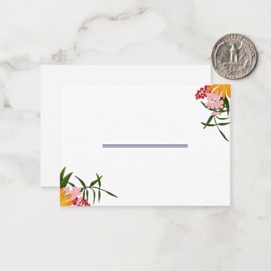 Carte de proposition de la partie nuptiale (Devant/Arrière en situation)