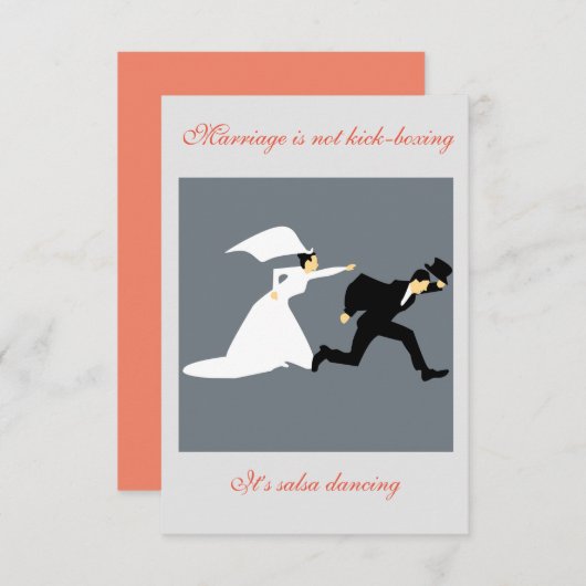 Carte de proposition de la partie nuptiale (Devant / Derrière)