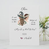 Carte de proposition de la partie nuptiale de cuis (Debout devant)