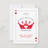 Carte de proposition de la reine des coeurs Poker (Devant)