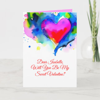 Carte de proposition de la Saint-Valentin avec per