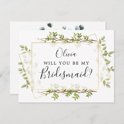 Carte de proposition de la servante de bois (Devant / Derrière)