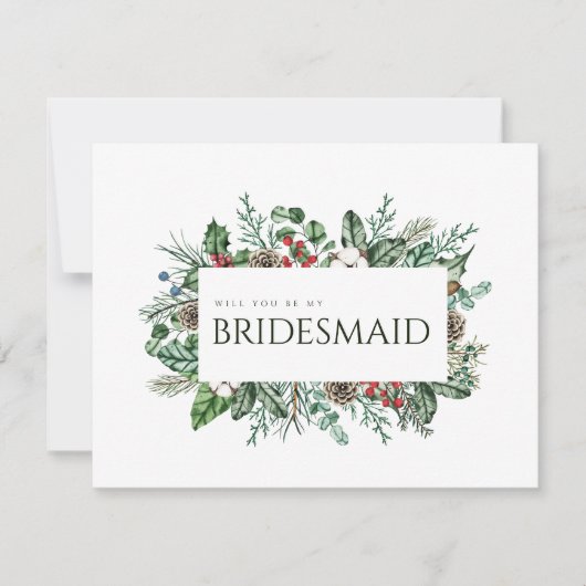 Carte de proposition de la servante de Noël (Devant)