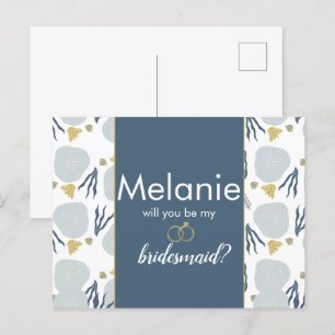 Carte de proposition de la servante de plage de sa