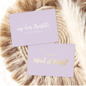 Carte de proposition de la servante d'entretien mi