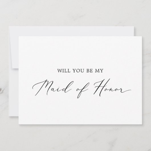 Carte de proposition de la servante d'honneur (Devant)