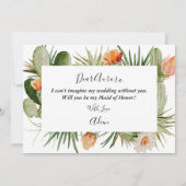 Carte de proposition de la servante d'honneur du d (Dos)