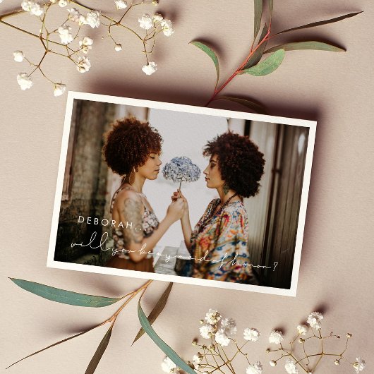 Carte de proposition de la servante d'honneur écri