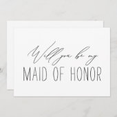 Carte de proposition de la servante d'honneur mini (Devant / Derrière)
