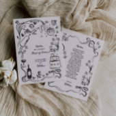 Carte de proposition de la servante d'honneur tiré