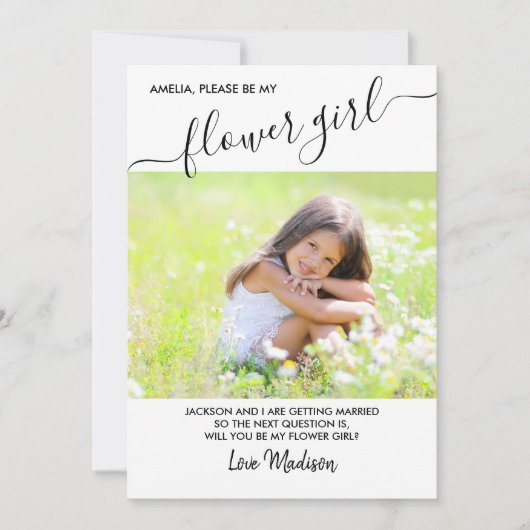 Carte de Proposition de Mariage avec Écriture Élég (Devant)