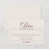Carte de proposition de mariage classique ivoire b (Devant / Derrière)