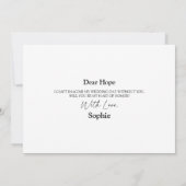 Carte de proposition de Mariage classique moderne  (Dos)