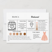 Carte de proposition de mariage de carte d'informa (Dos)
