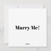 Carte de proposition de mariage de foi (Dos)