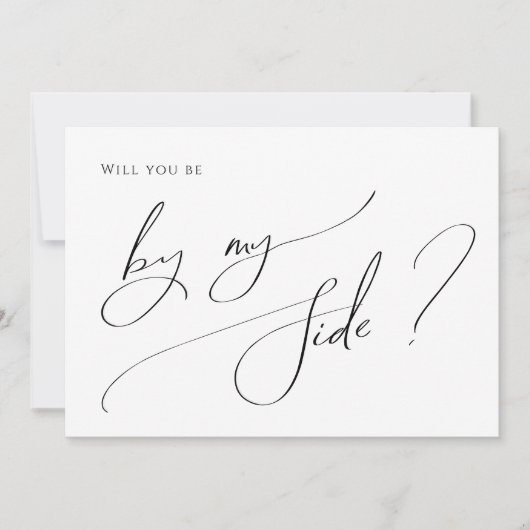 Carte de Proposition de Mariage Fantaisiste Minima (Devant)