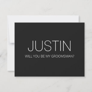 Carte de Proposition de Mariage Moderne Noir/Blanc