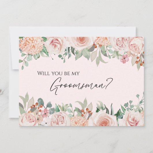 Carte de proposition de Mariage rose flou (Devant)