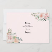 Carte de proposition de Mariage rose flou (Dos)