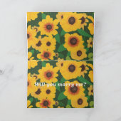 Carte de proposition de mariage Sunflowers (Intérieur)