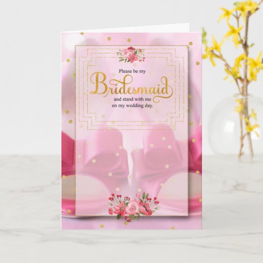 Carte de proposition de mariée de Chaussures Maria (Fleur jaune)