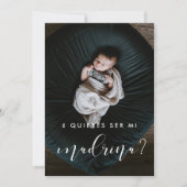 Carte de proposition de marraine élégante (Devant)