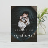 Carte de proposition de marraine élégante (Debout devant)