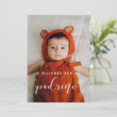 Carte de proposition de parrain Elegant Quieres se (Debout devant)