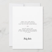 Carte de proposition de parrain élégante Querieres (Dos)