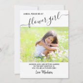 Carte de Proposition de Photo de Fille aux Fleurs  (Devant)