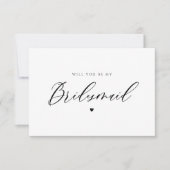 carte de proposition de script moderne bridesmaid (Devant)